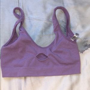 UO purple bralette with cut out